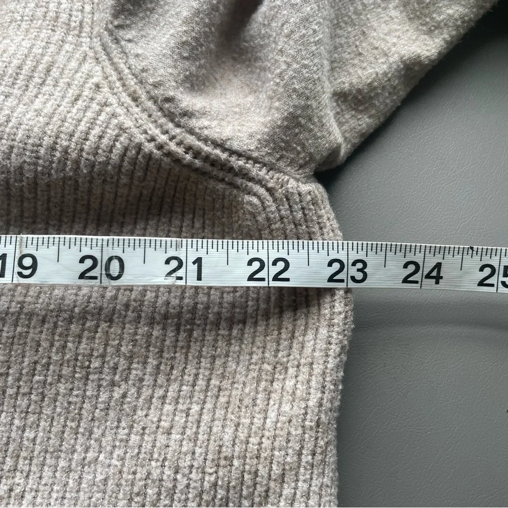 Cyrus Open-Front Ribbed Knit Cardigan Sweater – Size XL